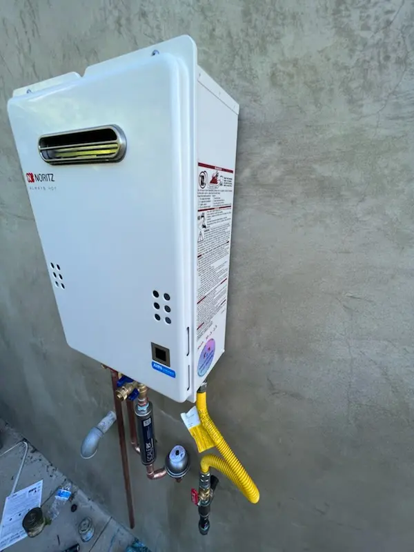 Tankless water heater installation for Little River Academy homes